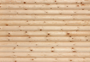 Wooden logs wall