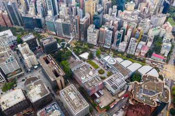 Aerial view of Hong Kong city