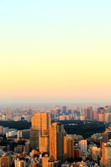 Fototapeta na wymiar 東京の都市風景　夕方・朝・都市・都会
