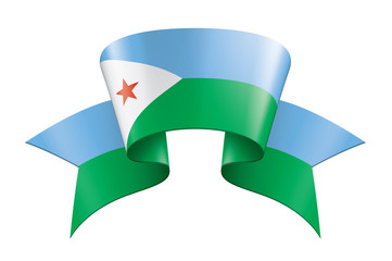 Djibouti flag, vector illustration on a white background