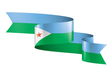 Djibouti flag, vector illustration on a white background