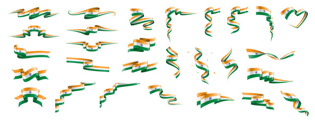 Fototapeta na wymiar India flag, vector illustration on a white background