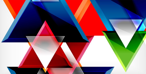Dynamic triangle composition abstract background