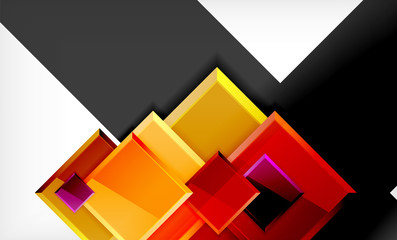 Color squares futuristic abstract background