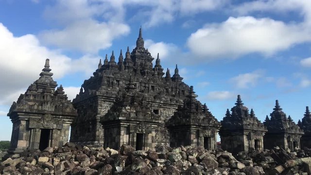 Candi Plaosan or Plaosan Temple in Plaosan Complex temple. One of the javanese Buddhist temples located in Bugisan village, Prambanan, Klaten Regency near Yogyakarta, Central Java, Indonesia.