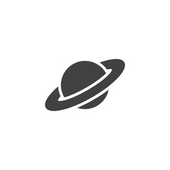 Saturn planet vector icon. filled flat sign for mobile concept and web design. Space planet glyph icon. Symbol, logo illustration. Pixel perfect vector graphics © alekseyvanin