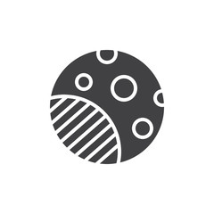 Moon eclipse vector icon. filled flat sign for mobile concept and web design. Moon phase glyph icon. Symbol, logo illustration. Pixel perfect vector graphics