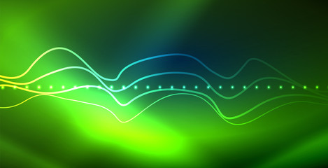Neon wave background