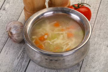 Chicken soup with noodles