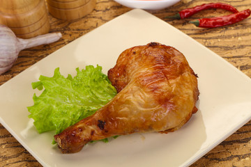 Roasted chicken leg