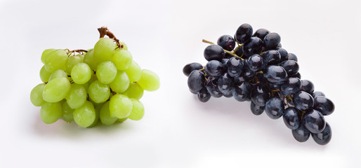 Fresh grapes isolated on white