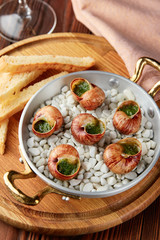 Escargot snails with garlic herbs butter