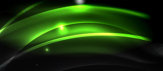 Obraz premium Neon light waves