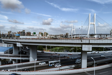 Nanpu Bridge Approach Bridge in Shanghai