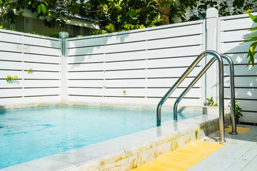 Naklejka premium Beautiful outdoor swimming pool in hotel and resort