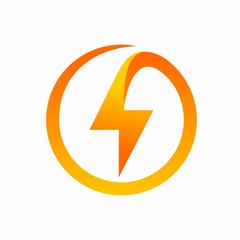 Electric or voltage icon logo