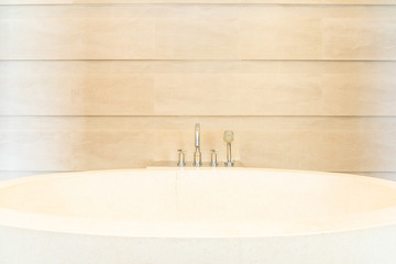 Empty white bathtub decoration interior