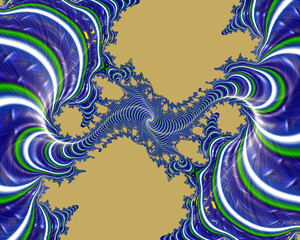 Blue vivid colorful fractal, decorative background and design