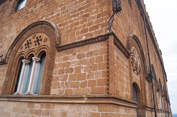 Detail of Popolo Palace, Orvieto, Italy
