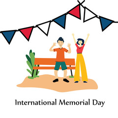 Happy Memorial Day Celebration Vector Template Design Illustration
