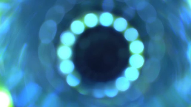 4K Abstract technology neon lines tunnel. Camera rotates and moves forward towards the white light. Dynamic background for project.