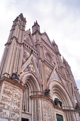 Facade of Orvieto cathedral, Italy