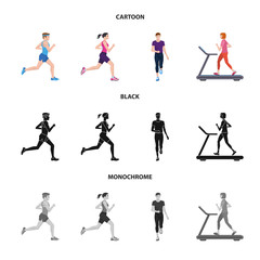 Plakat Vector illustration of sport and winner symbol. Collection of sport and fitness stock symbol for web.
