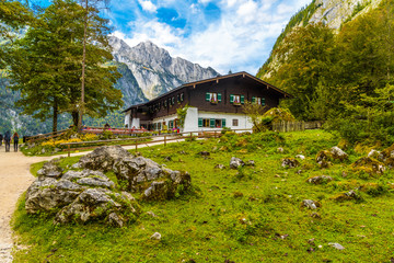 Chalet in Koenigssee, Konigsee, Berchtesgaden National Park, Bavaria, Germany