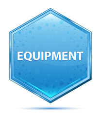 Equipment crystal blue hexagon button
