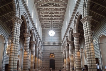 Interior of the cathedral of Orvieto, Italy