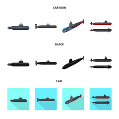Vector illustration of war  and ship sign. Set of war  and fleet stock vector illustration.