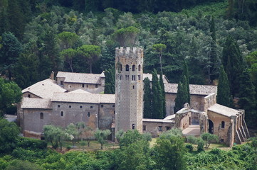 Fototapeta na wymiar La Badia, abbey of Saints Severus and Martyrdom, Orvieto, Italy