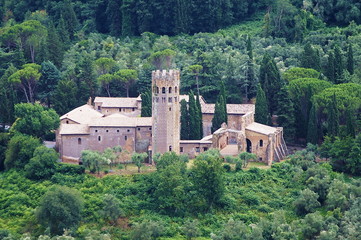 Fototapeta na wymiar La Badia, abbey of Saints Severus and Martyrdom, Orvieto, Italy