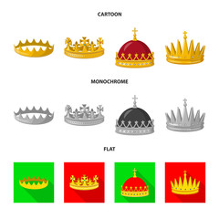 Isolated object of medieval and nobility symbol. Set of medieval and monarchy vector icon for stock.