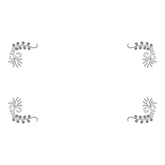 Froral board Art frame icon outline black color vector illustration flat style image