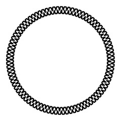 Decoration circle Decorative line Art frame icon outline black color vector illustration flat style image