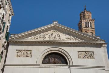 Obraz premium Campanile of Santo Stefano church in Venice. Veneto. Italy,2019
