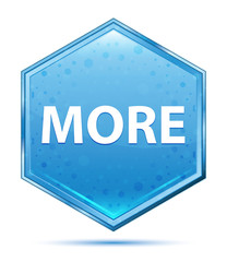 More crystal blue hexagon button