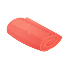 Vector illustration of roll and piled icon. Collection of roll and shower stock symbol for web.