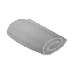 Vector design of roll and piled logo. Collection of roll and shower vector icon for stock.