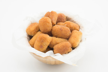 Croquettes isolated chicken