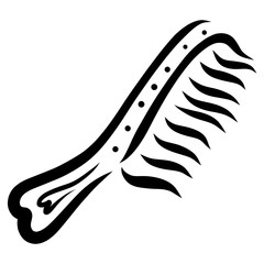 flat comb for hair with a pattern