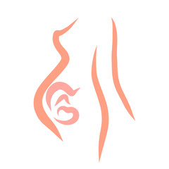 pregnant woman, sideways, bladenets in the womb