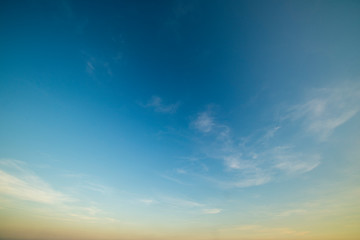 Naklejka na ściany i meble A nice blue sky just before sunset