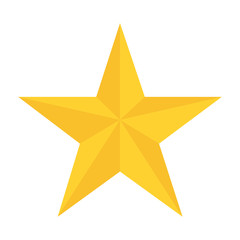 Obraz premium yellow star in flat style white background