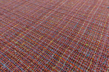 Closeup of beautiful colorful fabric with textile texture background