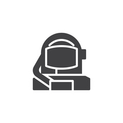 Space suit vector icon. filled flat sign for mobile concept and web design. Astronaut space suit glyph icon. Symbol, logo illustration. Pixel perfect vector graphics