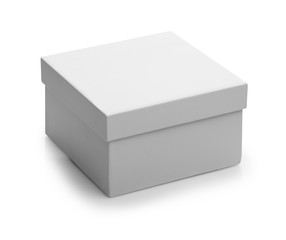 white box isolated on white background clipping path