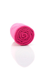 Soft towel isolated on white background.