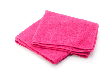 Soft towel isolated on white background.
